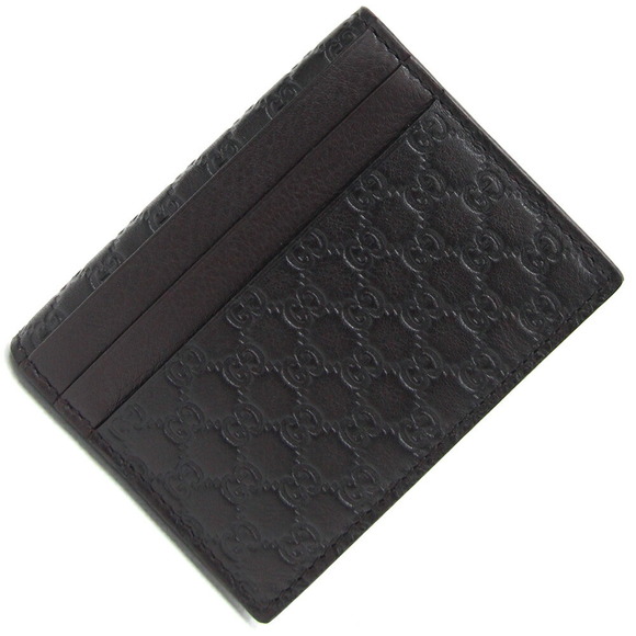 Gucci Business Pass Case Micro Leather Cases ssima Black - Picture 1 of 5